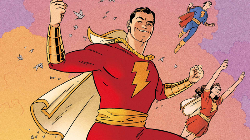 DC’s Shazam, a.k.a. Captain Marvel, on the cover of Convergence: Shazam #1.